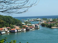 Overlooking Oak Ridge Roatan, the "Venice of the Caribbean"