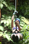 Girl on Zipline at Canopy Tour